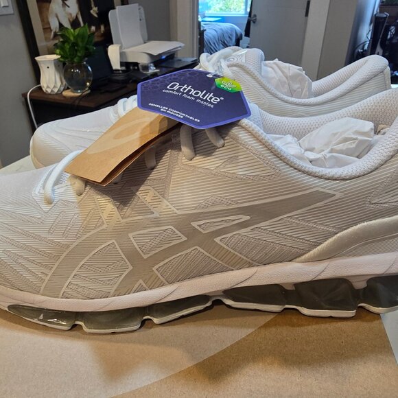 Asics Gel-Quantum 360 VII KNIT Sportstyle Running Shoe Trainer WHITE MENS 11 NEW - Picture 2 of 15